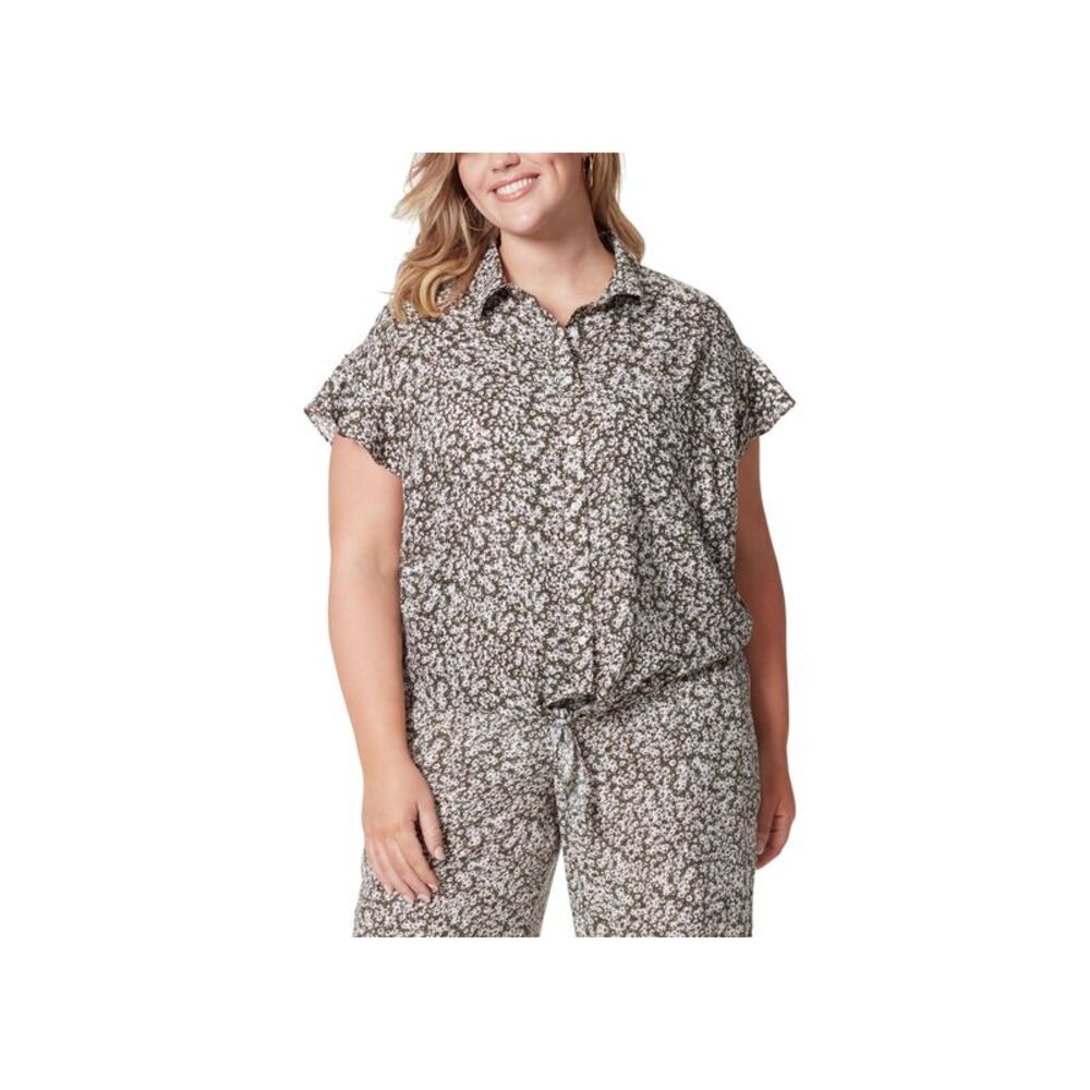 Jessica Simpson Trendy Plus Size Rhea Flutter Sleeve Top